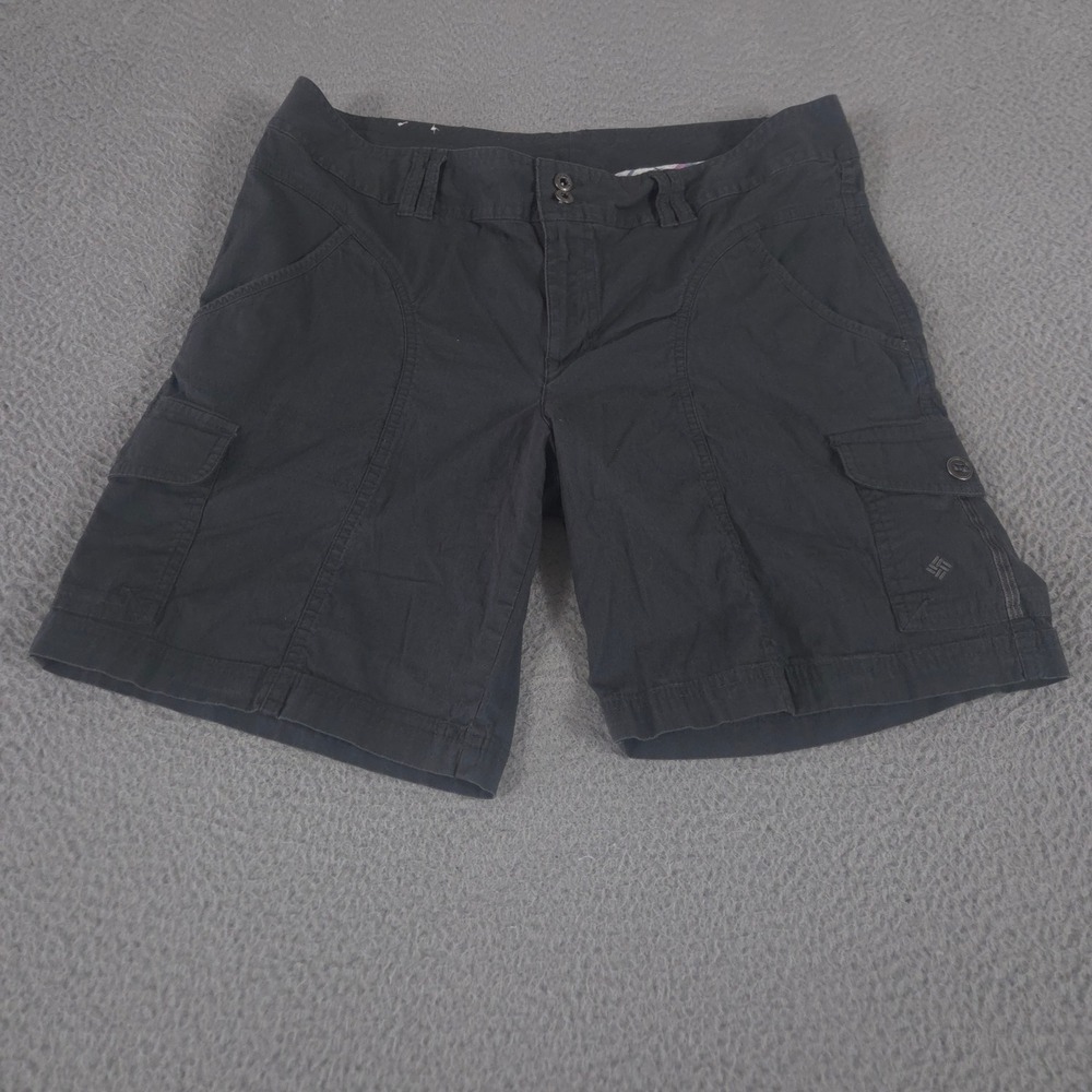Columbia Shorts Womens 14 Cargo Regular Fit Cotton Blend Multi Pocket Utility